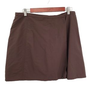 Royal Robbins Brown Outdoor Travel Faux Wrap Skort Size 12